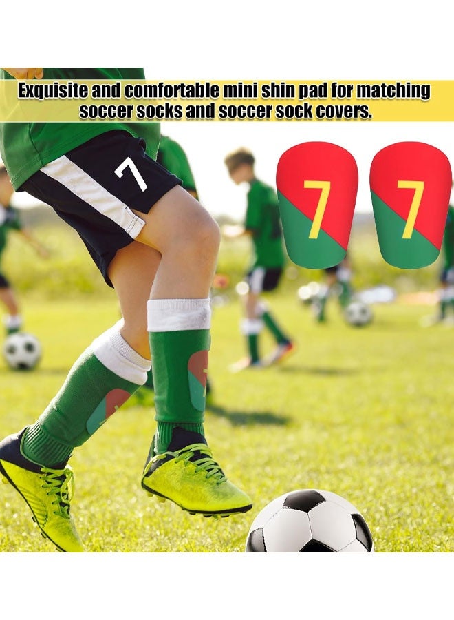 Mini Football Shin Guards, 3.15x1.97in Extra Small Soccer Shin Protector Miniature Lightweight Protective Shin Pads Equipment For Man Youth Adults Women Kids Boys Girls - Image 4